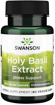 Kapsułki Swanson Health Products Swanson Bazylia Holy Basil Extract 400 Mg 60 szt.