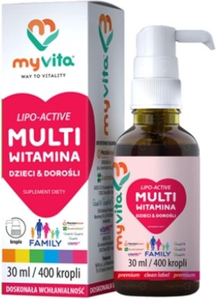MyVita Multiwitamina Lipo-Active Family Dzieci i Dorośli - krople 30ml
