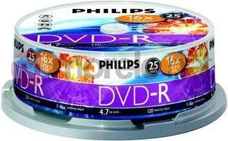Philips DVD-R 4.7GB 16x (CakeBox 25 sztuk) (DM4S6B25F/00)