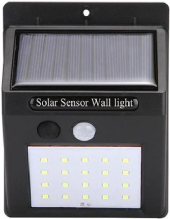Lampa ścienna solarna SMD 20 LED z czujnikiem ruchu i zmierzchu
