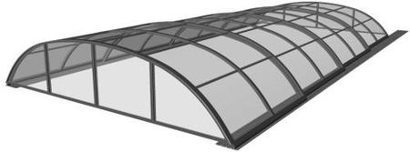 Zadaszenie basenowe ELEGANT 7,58 x 3,97 x 0,85 dach na basen z poliwęglanu litego