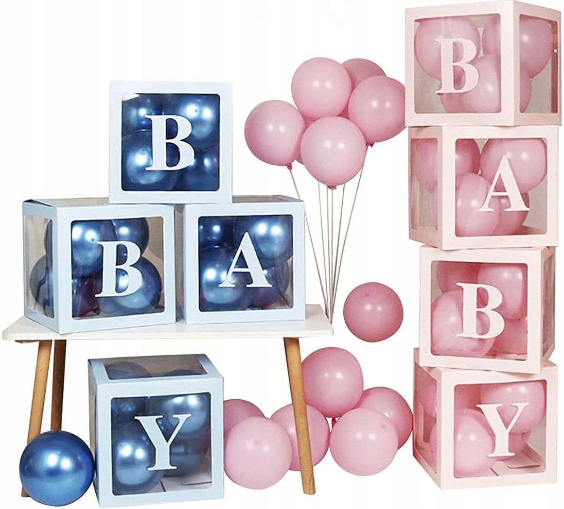 Inspiruj Zestaw Pudełek Baby Shower Pudełka Na Balony 4szt. - Ceny i ...