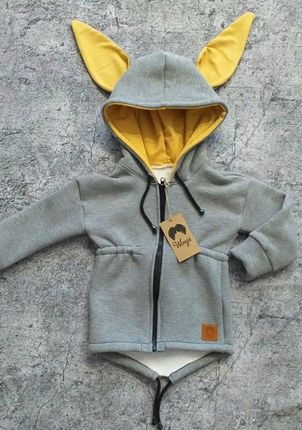 Bluza parka królik szara Rozmiar 140