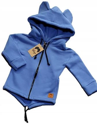 Bluza parka miś WOW! niebieska rozmiar 68