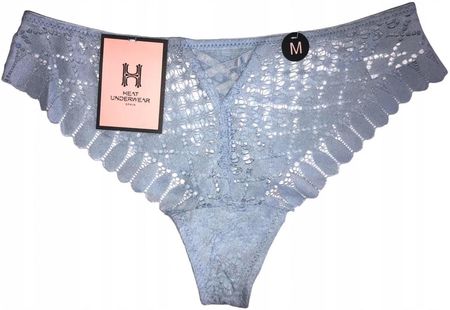 Heat Underwear Damskie Koronkowe Figi Niebieskie L