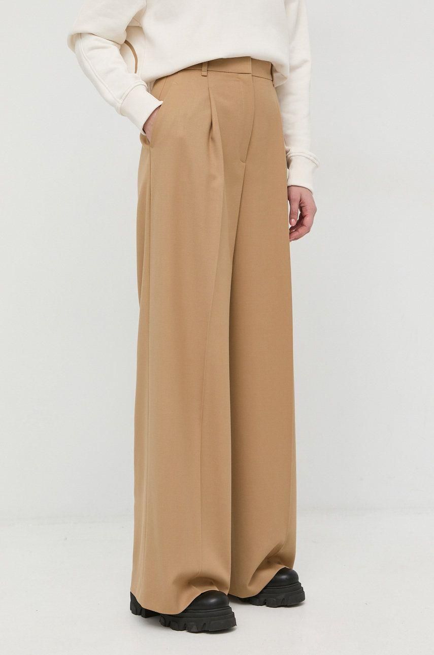 boss-spodnie-we-niane-damskie-kolor-be-owy-szerokie-high-waist-ceny-i