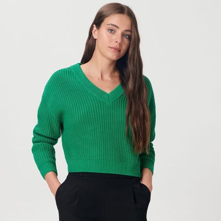 Sinsay - Sweter z miękkiej dzianiny - Zielony