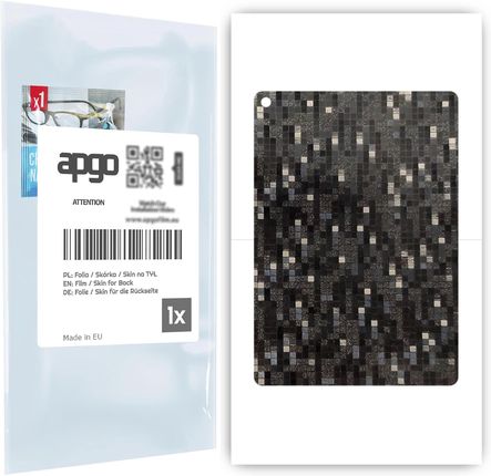 Apgo Skórka Na Tył Carbon Pixel Czarny Do Huawei Mediapad T3 7.0