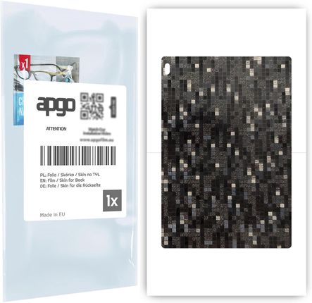 Apgo Skórka Na Tył Carbon Pixel Czarny Do Lenovo Tab 4 10