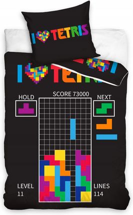 Carbotex Pościel Dziecięca Bawełniana Tetris 140X200 Klocki