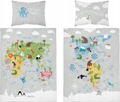 Detexpol Pościel 100X135 Dla Dzieci Mapa Świata
