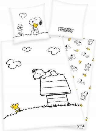 Pościel Bawełniana 140X200 Fistaszki Pies Snoopy