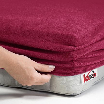 Karo Prześcieradło Frotte Z Gumką 160X200 Buraczane - zdjęcie 2