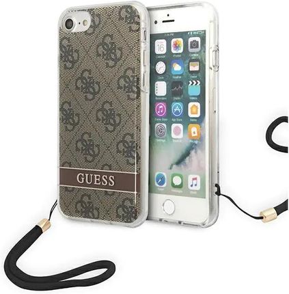 Guess Guohci8H4Stw Iphone Se 2022 / Se 2020 / 7/ 8 Brązowy/Brown Hardcase 4G Print Strap (498627)