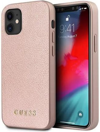 Guess Guhcp12Siglrg Iphone 12 Mini 5,4" Różowo-Złoty/Rose Gold Hardcase Iridescent (544925)