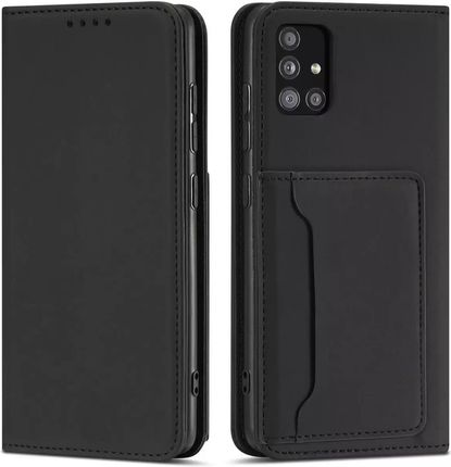 Magnet Card Case Etui Do Samsung Galaxy A53 5G Pokrowiec Portfel Na Karty Kartę Podstawka Czarny (56000)