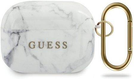 Guess Guacaptpumawh Apple Airpods Pro Cover Biały/White Marble Collection (2935)