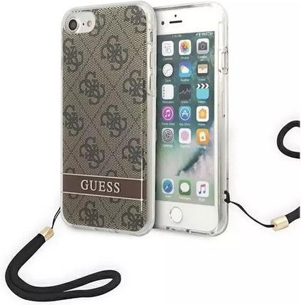 Guess Guohci8H4Stw Iphone Se 2022 / Se 2020 / 7/ 8 Brązowy/Brown Hardcase 4G Print Strap (55575)