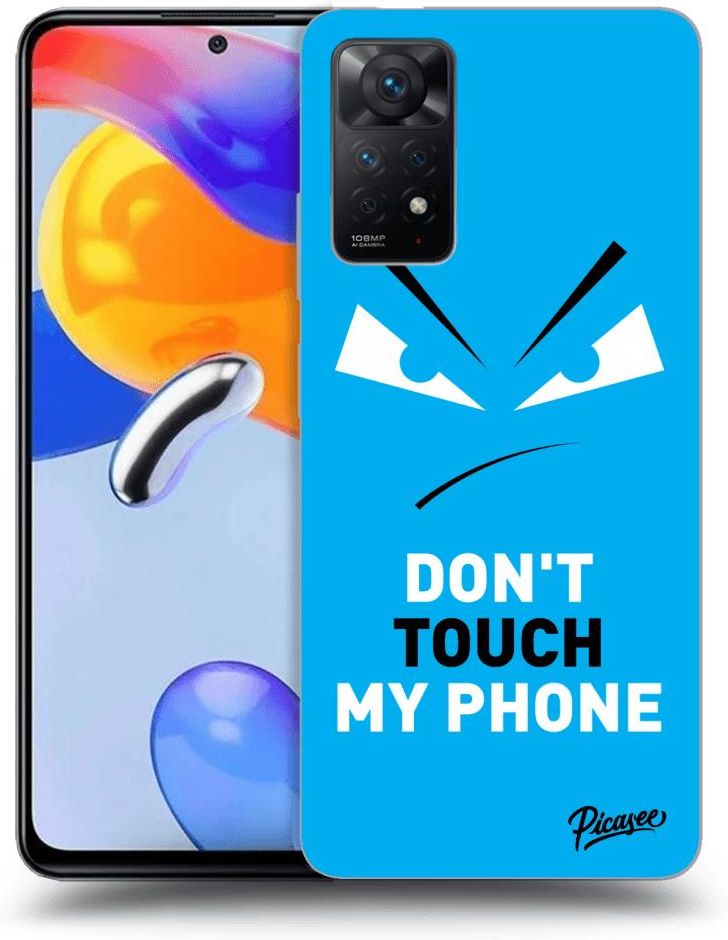 ILING Cover Per Xiaomi Redmi Note 11S 4G/Note 11 | Custodia In Vetro Colorato E Paraurti TPU Antiurto (blu/rosso) - 2