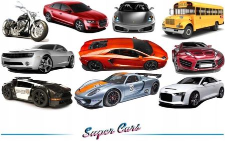 Naklejki Na Ścianę Auta Samochody Super Cars 4