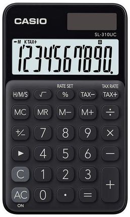 Casio Kalkulator Kieszonkowy Sl-310Uc-Bk Czarny, 10 Cyfrowy Wyświetlacz (SL310UCBKBOX)