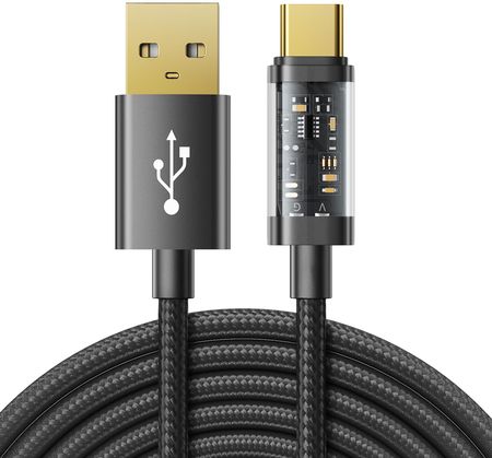 Joyroom kabel USB - USB Typ C do ładowania / transmisji danych 3A 2m czarny (S-UC027A20)