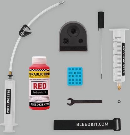 Bleedkit Premium Red Zestaw Do Odpowietrzania Hamulców Shimano Mtb Z Olejem Mineralnym