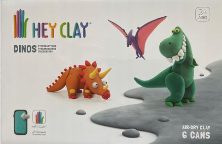 Tm Toys Hey Clay Dino Masa Plastyczna 6 Tub Aplikacja