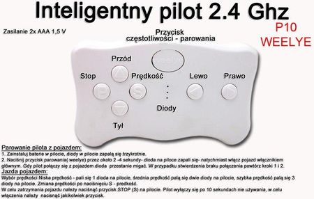 Super Toys Pilot Zdalnego Sterowania W Technologii 2.4 Ghz Weelye