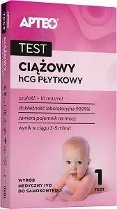 Synoptis Pharma Test Diagnostyczny Apteo Ciążowy Hcg Płytkowy 1szt.