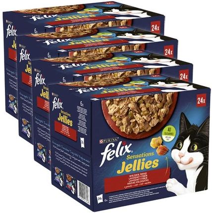 Felix Sensations Jellies Karma dla kotów wiejskie smaki w galaretce 96x85g