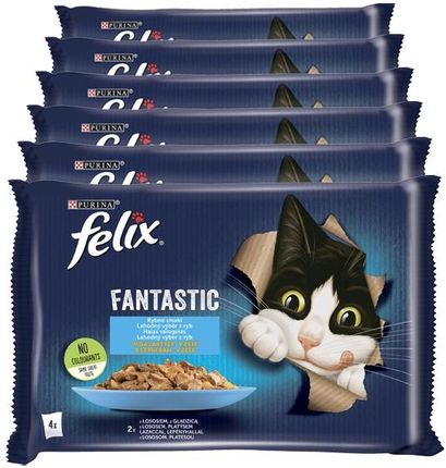 Felix Fantastic Karma dla kotów rybne smaki w galaretce 24x85g