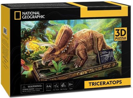 Cubic Fun Puzzle 3D National Geographic Triceratops 44El.