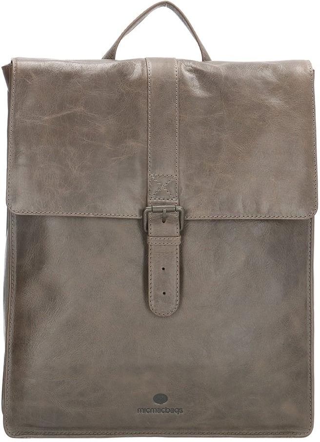 Micmacbags Skórzany plecak w kolorze szarym 32,5 x 37 x 9 cm Ceny i