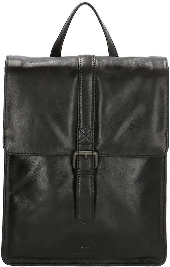 Micmacbags Skórzany plecak w kolorze czarnym 25 x 31,5 x 8 cm Ceny