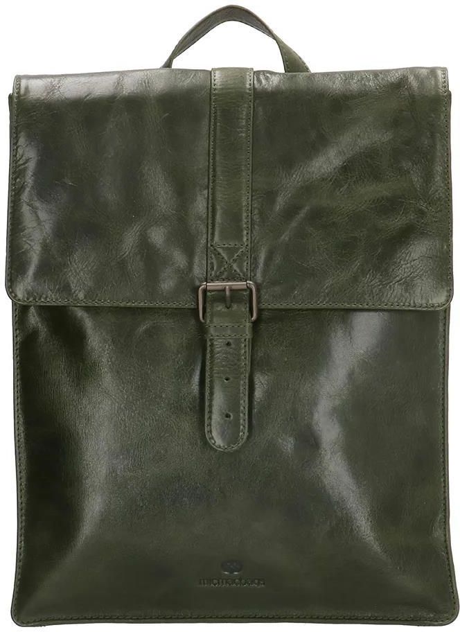 Micmacbags Skórzany plecak w kolorze khaki 32,5 x 37 x 9 cm Ceny i