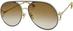 Nile Cat Eye Sunglasses, SK163-P 32G, Light Gold