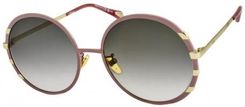 Nile Cat Eye Sunglasses, SK163-P 32G, Light Gold