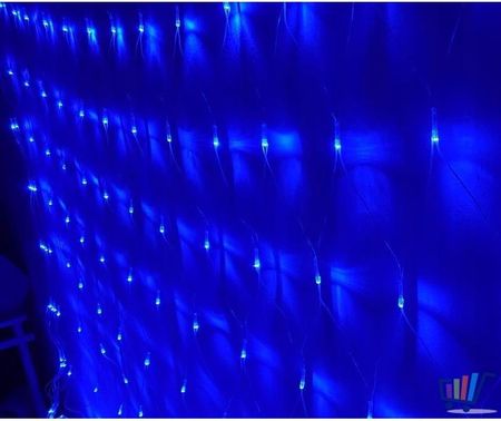 Siatka kurtyna 3.2x0.8m 100 niebieskich lampek led