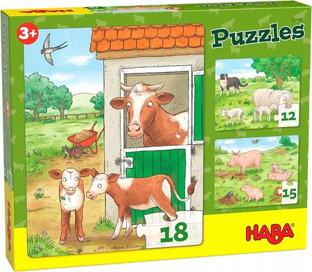 Haba Puzzle Farma Zestaw 3W1