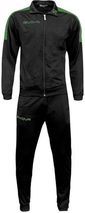 Dres treningowy bluza + spodnie Givova Tuta Revolution czarno-zielony TR033 1013