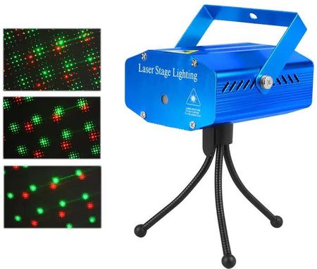 Projektor Laserowy 3D Światło Czerwono Zielone (1Lm) 533463