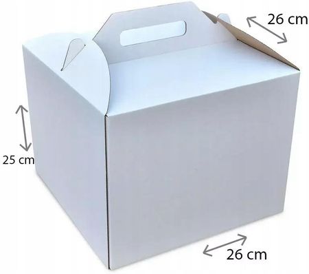 Pudełko Karton Na Tort 26X26X25Cm 10Szt. Wysokie (TECH10)