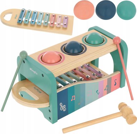 Landtoys Wybijak Cymbałki Instrument Drewniany Montessori