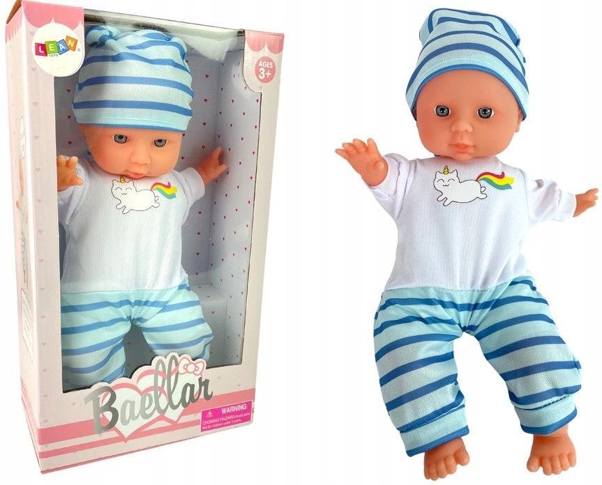 Lalka Leantoys Lalka Bobas Niebieska Piżama W Paski 30 Cm - Ceny i ...