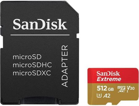 Sandisk Microsdxc Extreme 512GB + Adapter Sdsqxav-512G-Gn6Ma (SDSQXAV512GGN6MA)