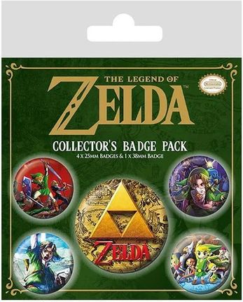 Pyramid The Legend of Zelda Pin Badges 5-Pack Classics