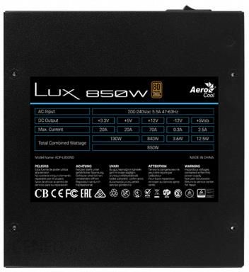 Zasilacz Aerocool PGS LUX RGB Modular 850W - Opinie i ceny na