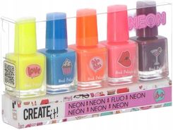 Create It! Lakiery Do Paznokci Neonowe 5Szt