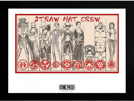 ONE PIECE - Framed print Straw Hat Crew (30x40)